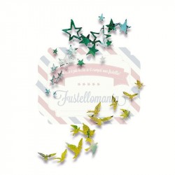 Fustella Sizzix Thinlits Birds and Stars by Pete Hughes