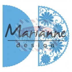 Fustella metallica Marianne Design Creatables Anja's flower demi circle