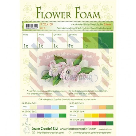 Fommy Leane Creatief 0,8 mm in fogli A4 6 pezzi colori sfumati Bianco Verde