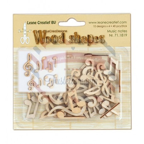 Leane Creatief Wood shapes Musical notes