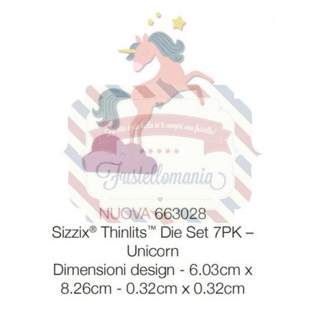 Fustella Sizzix Thinlits Unicorn