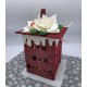 Fustella L Candela 3D con agrifoglio e fiore