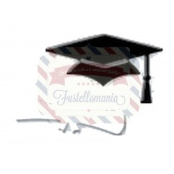 Fustella metallica Cappello laurea con diploma