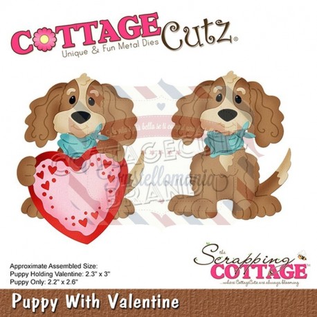 Fustella metallica Cottage Cutz Puppy With Valentine