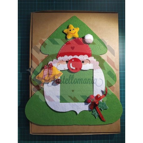 Fustella XL Cornice portafoto Babbo Natale con decorazioni