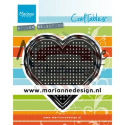 Fustella metallica Marianne Design Craftables cross stitch heart