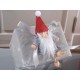 Babbo Natale in panno con perline e biadesivo set 2 modelli