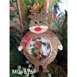 Fustella M Renna di Babbo Natale con spazio per sfera decorativa