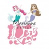 Fustella metallica Marianne Design Collectables mermaids by Marleen