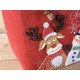 Borsa a cestino natalizio in panno con personaggi natalizi in rilievo