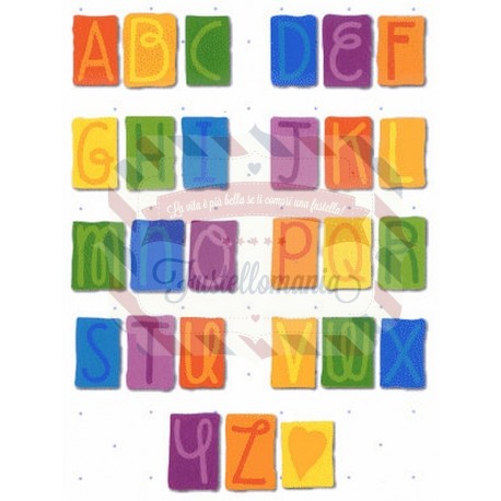 Fustella Sizzix Alfabeto Doodle Block maiuscolo