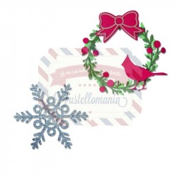 Fustella Sizzix Thinlits wreath & snowflake 2