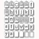 Fustella metallica Memory Box Library Alphabet Tags