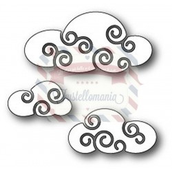 Fustella metallica PoppyStamps Twirly Clouds