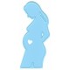 Fustella metallica Marianne Design Creatables Pregnant