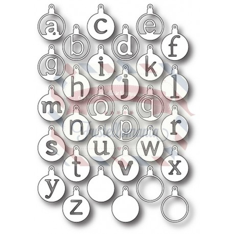Fustella metallica Memory Box Cirque Alphabet Tags