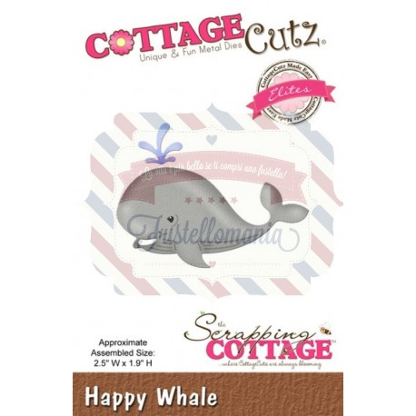 Fustella metallica Cottage Cutz Happy Whale