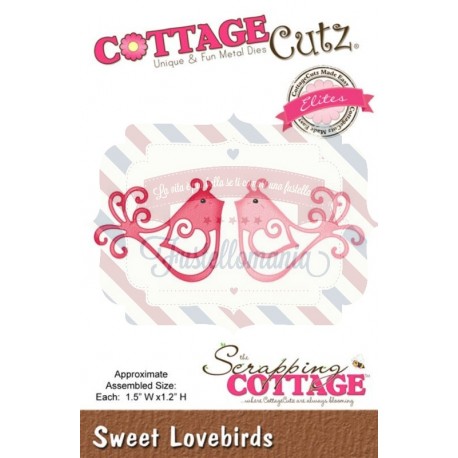 Fustella metallica Cottage Cutz Sweet Lovebirds