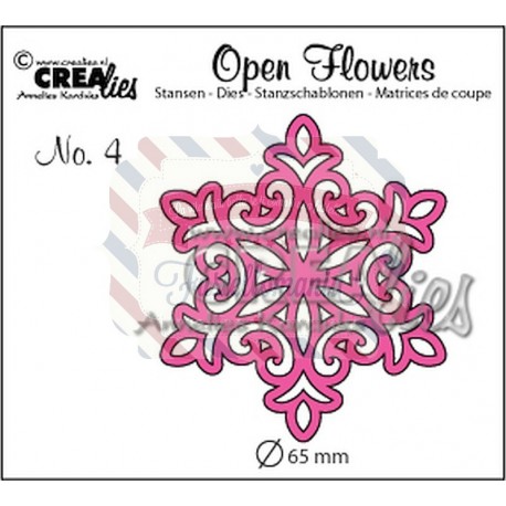 Fustella metallica Crealies Open Flowers 4
