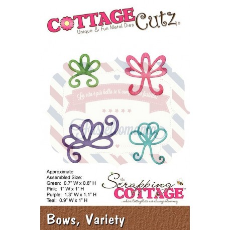 Fustella metallica Cottage Cutz Bows Variety