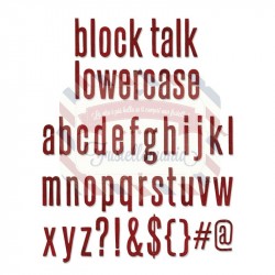 Fustella Sizzix BIGz XL Tim Holtz Alfabeto Block Talk lowercase