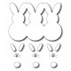 Fustella metallica Marshmallow Bunnies