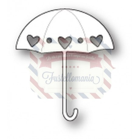 Fustella metallica PoppyStamps Heart Showers Umbrella