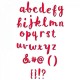 Fustella Sizzix Thinlits Brush Lowercase Alphabet
