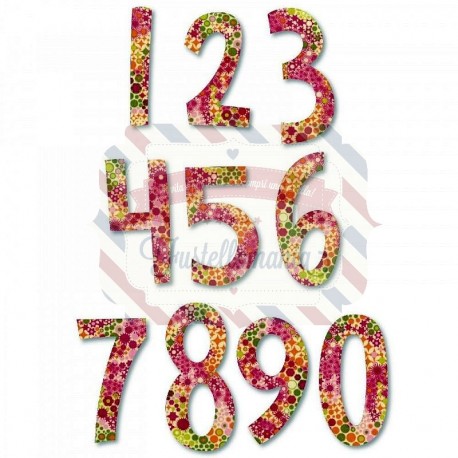 Fustella Sizzix Fresh Blossoms Numbers
