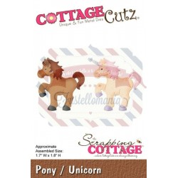 Fustella metallica Cottage Cutz Pony Unicorn