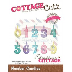 Fustella metallica Cottage Cutz Number Candles