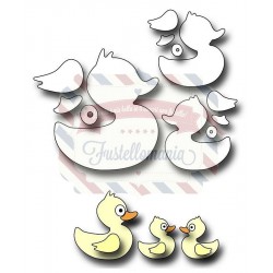 Fustella metallica Mom And Baby Ducks