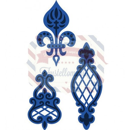 Fustella metallica Marianne Design Creatables Anja's Vintage 3 ornaments