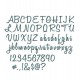 Fustella Sizzix Thinlits Script Upper & Lower