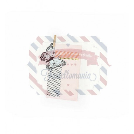 Fustella Sizzix Framelits con timbro Wild Butterfly