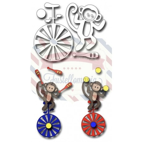 Fustella metallica Circus Monkey